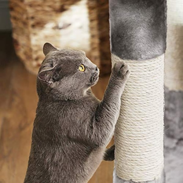 Cat Tree, Cat Condo, Activity Center, 120 Cm, Ljusgrå
