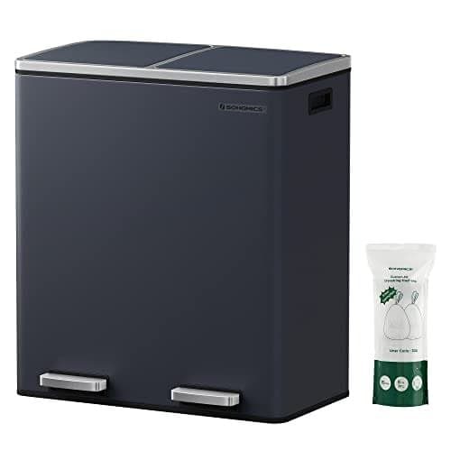 Songmics dubbel soptunna, 2 X 30 L Dual Compartment Kit