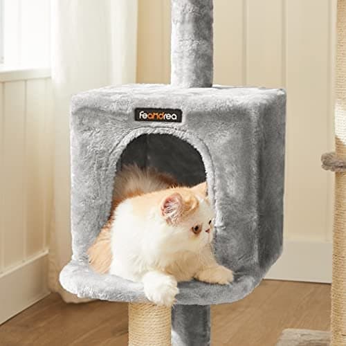 Cat Tree, Small Cat Condo 84 Cm, Katttorn, Ljusgrå
