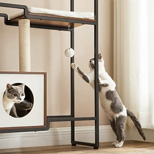 Feandrea PCT112x01 Cat Scratching Post 2-i-1 möbler Vintage Brown