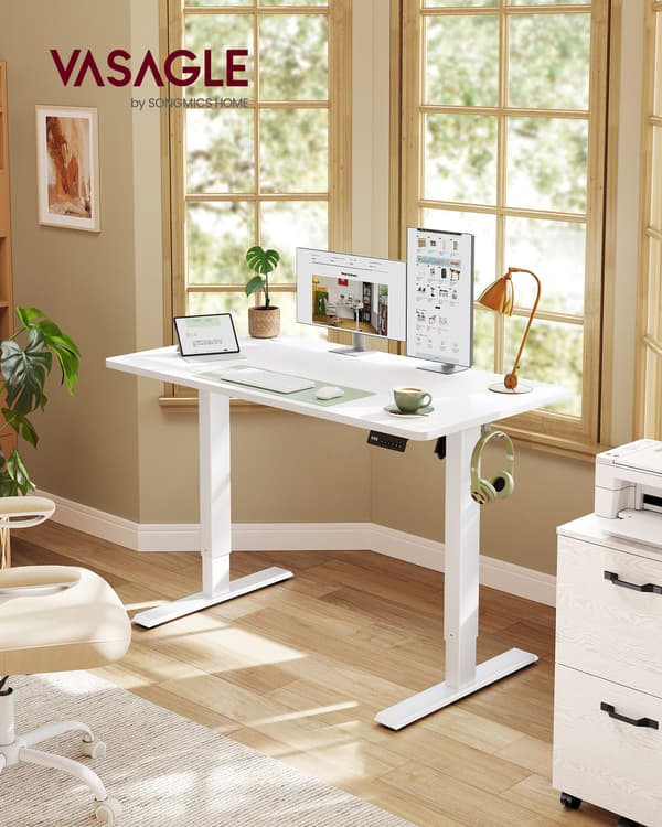 Stående skrivebord Højdejusterbart computerbord 120 x 60 cm