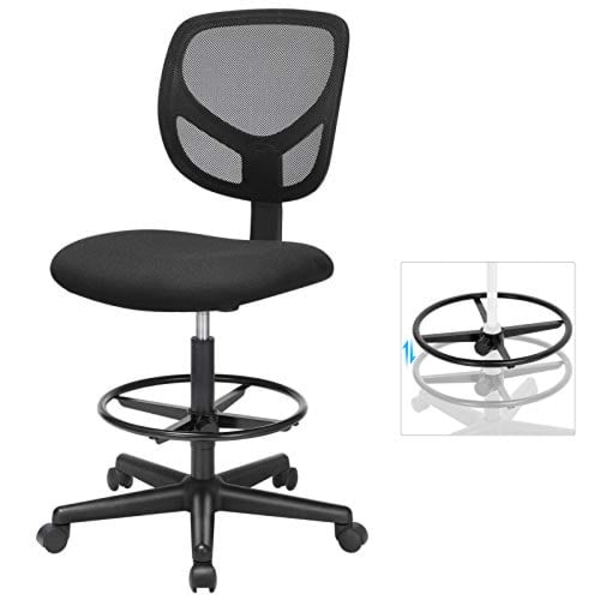 SONGMICS Mesh Drafting Stolar Chair Ergonomisk sits vadderad