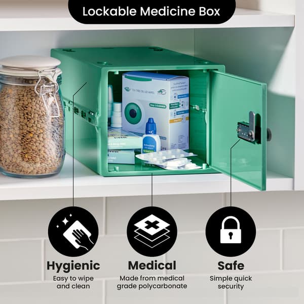 Lockabox One™ Låsbart medicinskab - Opbevaringsboks med kodelås - Grøn