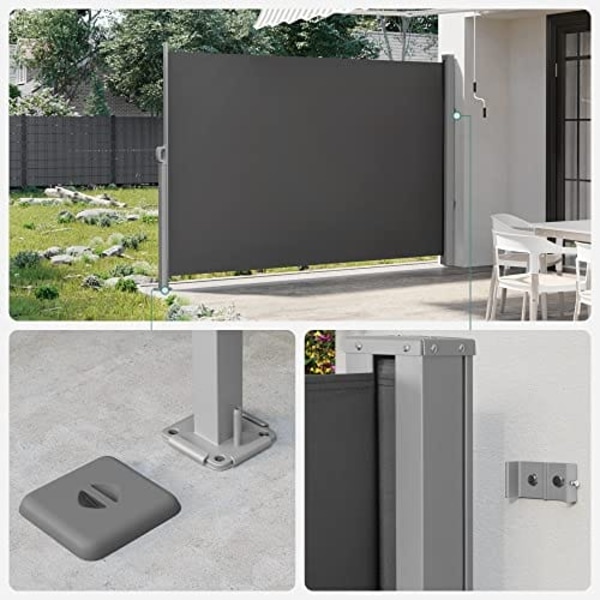 SONGMICS Sidemarkise - 220gsm polyesterdug
