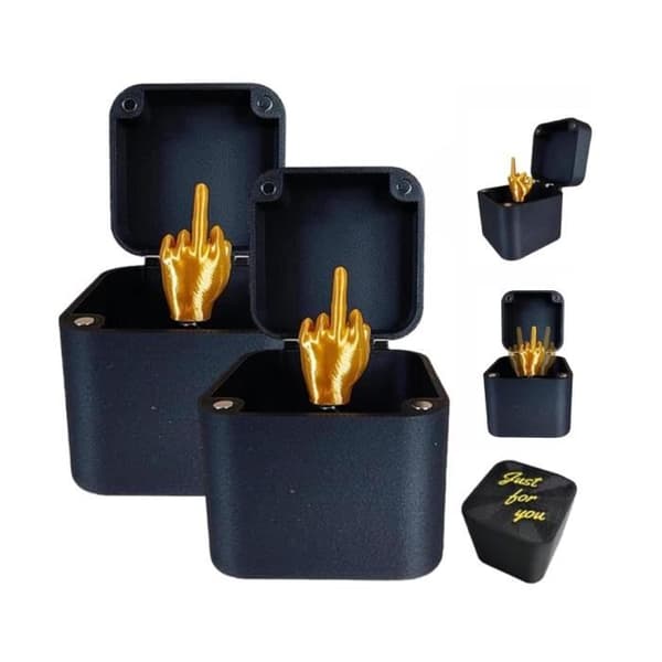 Långfinger överraskningspresentask, Långfinger i en låda, Långfinger presentask, roliga långfingerlåda skämtpresenter, Långfinger (2st)[YJD]