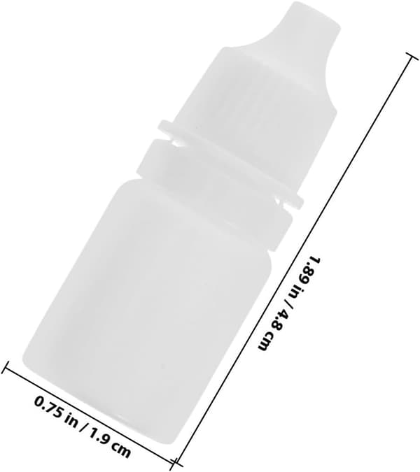 10 stk 5 ml påfyllbare klemmedråpeflasker bærbare minivæskedråpebeholdere for øyedråper og saltløsningsoppbevaring
