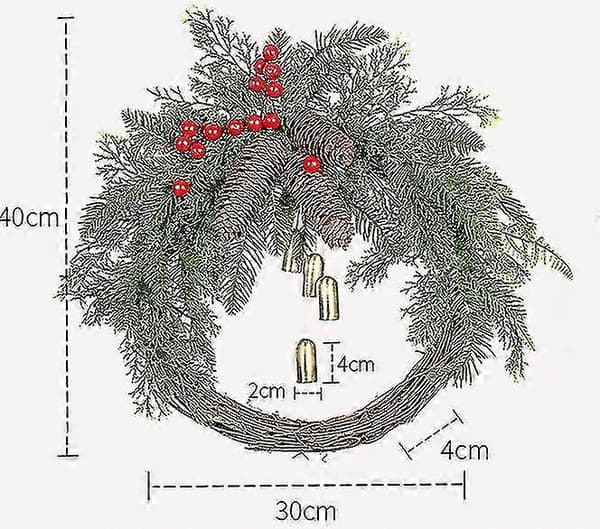 Juledekorasjoner, julekranser med bjelle, julepynt til julefester