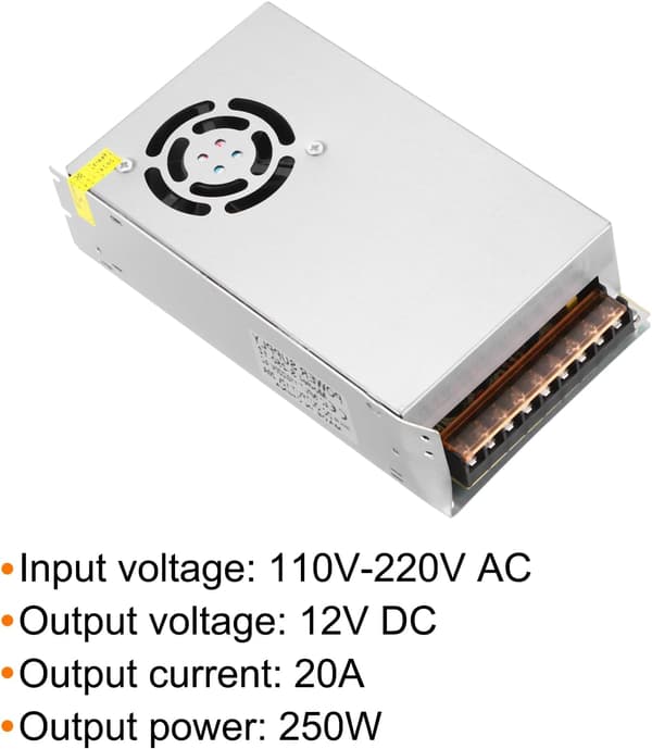 12V 20A strømforsyningsadapter transformerkontakt til LED-strip