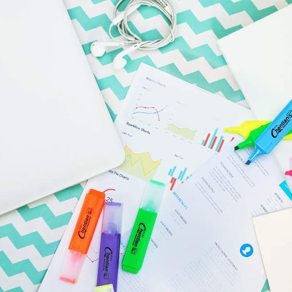 Highlighter Pens, 12-Pack Set with Vibrant Colors for Adults and Students Underlining School Supplies