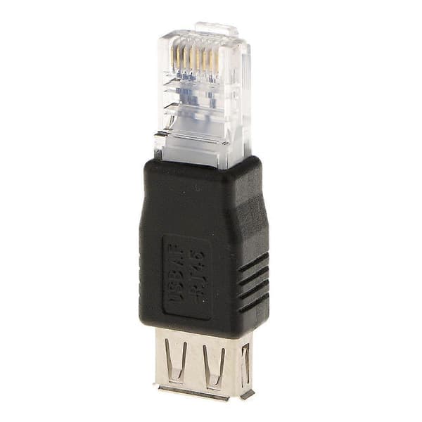 RJ45 Male to USB A Female Adapter Socket LAN Network Ethernet Router Connector