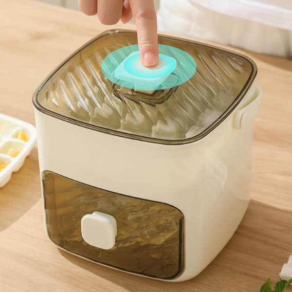 Ice Cube Machine 48 Ice Cube Molds with Tongs Large Capacity Ice Bucket for Home Kitchen
