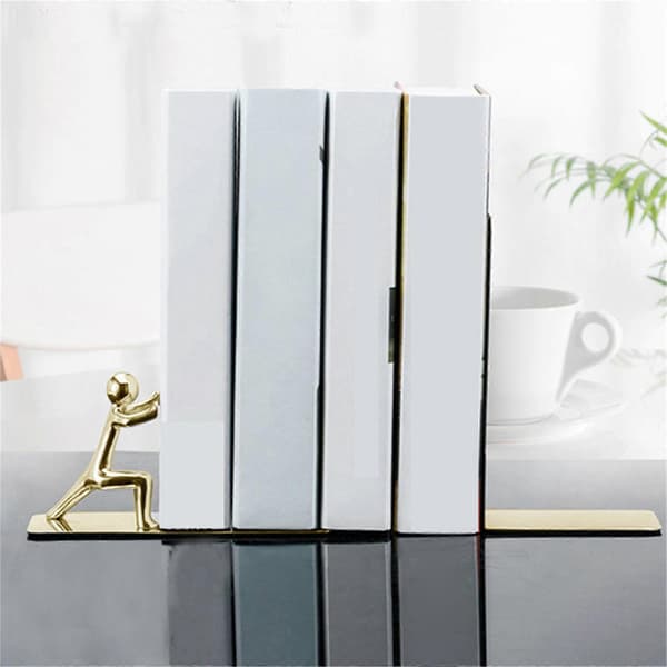 Metal Bookends Kung Fu Man Bookends Desk Bookshelf Creative Bookends Decorative Bookends for Library
