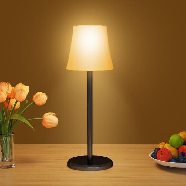 Wireless Table Lamp, Rechargeable Bedside Lamp Adjustable Brightness 3 Color Temperatures and RGB, IP54