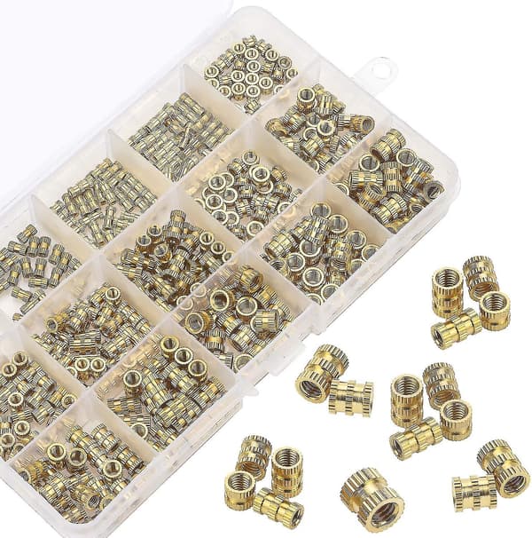 Kierreinsertit Hontråd M2 M3 M4 M5 Messinki Kierreholkit 3D-tulostukseen 330kpl Niuniu