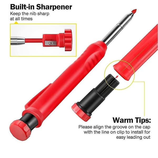 Thick, Extendable Construction Pencil, Carpenter's Pencil, Mechanical Pencil