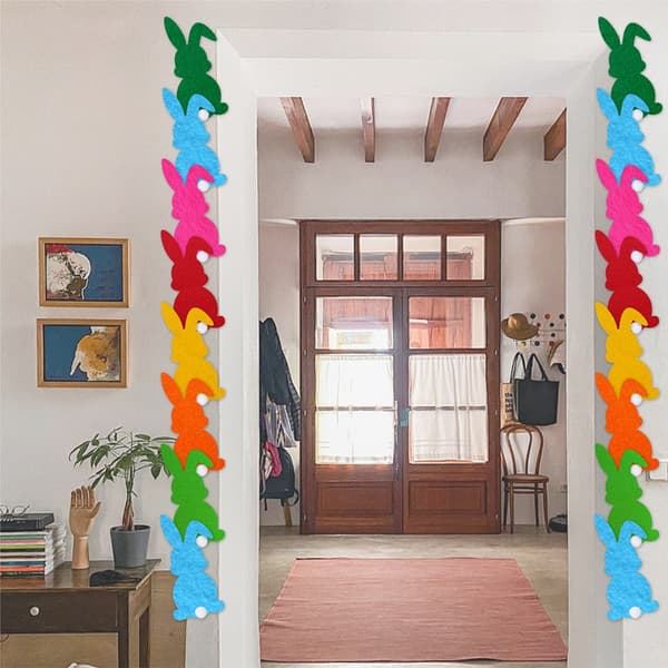 Easter Party Decorations, Door Hangers, Easter Bunny Wall Stickers, Holiday Decorations and Props