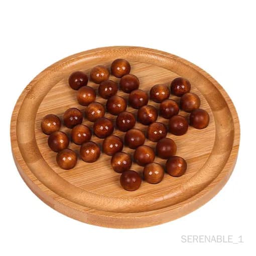 Classic Wood Solitaire Game Set Table Decor Made in Lisse