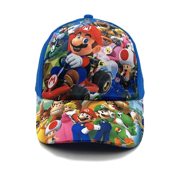 Super Mario Bros Keps BARN Justerbar Hatt A-blå A-blue
