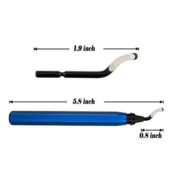 Deburring Tool, Deburring Tool with 10 BS1010 Steel Replacement Blades, 360° Rotating Deburring Blade, Aluminum Hand Tool, 3D Printing, Copper and
