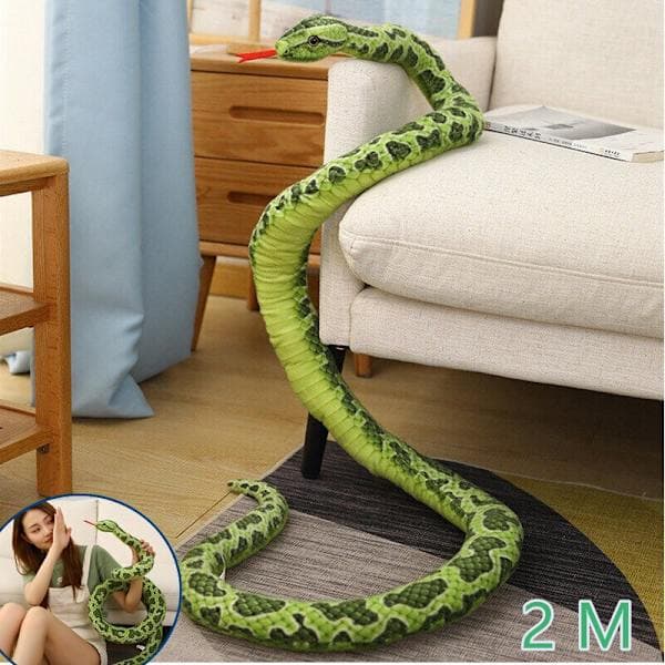 200 cm jättikäärme pehmolelu simulaatio pitkä keltainen python täytetty eläin käärmelelu lahja