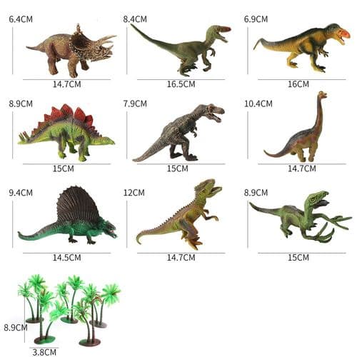 Wenosda Dinosaur Legetøjsfigur med Legemåtte, Dinosaur Legetøjssæt Dino Spi