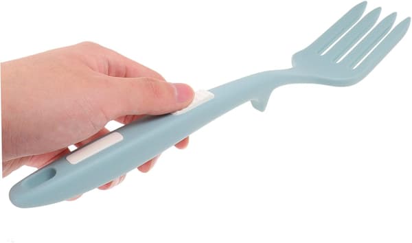 Ergonomisk silikonegaffel til madlavning og servering, genanvendelig multifunktionsgaffel lavet af robust silikone