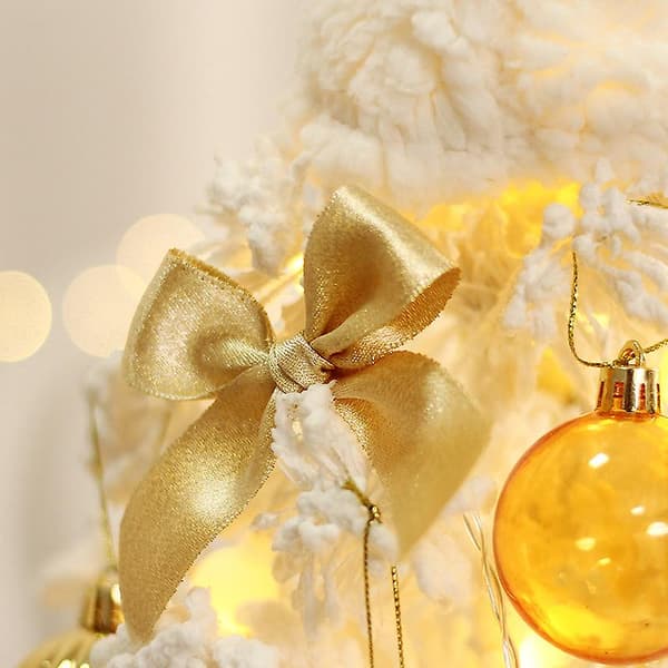 Mini Tabletop Christmas Tree with Christmas Tree Lights LED, Christmas Tree Ball Decorations