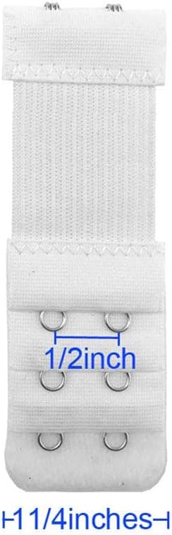 3-pack BH-förlängare Elastiska Förlängare Set 2 Krokar (Vit, Svart och Hudfärgade) Stil 2 Style 2