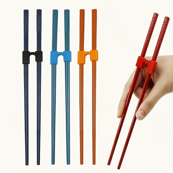 2 Pieces Beginner Chopsticks, Easy Non-Slip Training Utensils for Adult Beginners