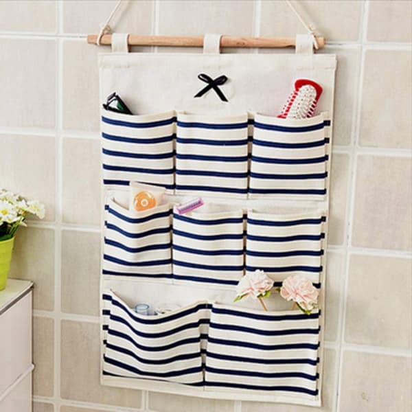 2-pack Wall Storage, Storage Hanger, Wall Storage Bag with 6 Pockets and 8 Pockets, Multifunctional, for Bathroom, Door, Wardrobe, Bedroom