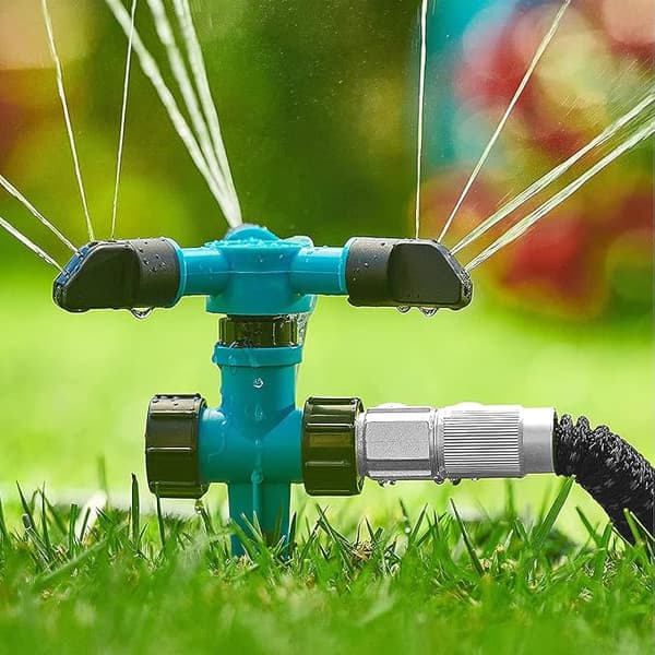 2-pak 360° roterende plænesprinkler til have og drivhus
