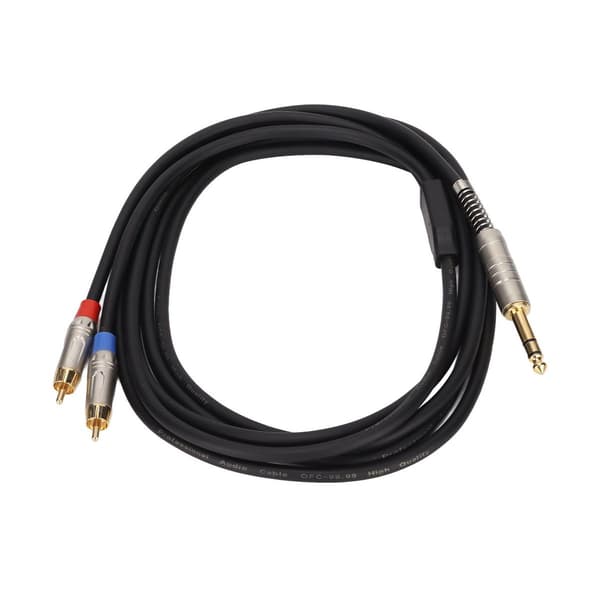 1/4\" TRS til Dual RCA-kabel Forgyldt stik 6,35 mm KLB