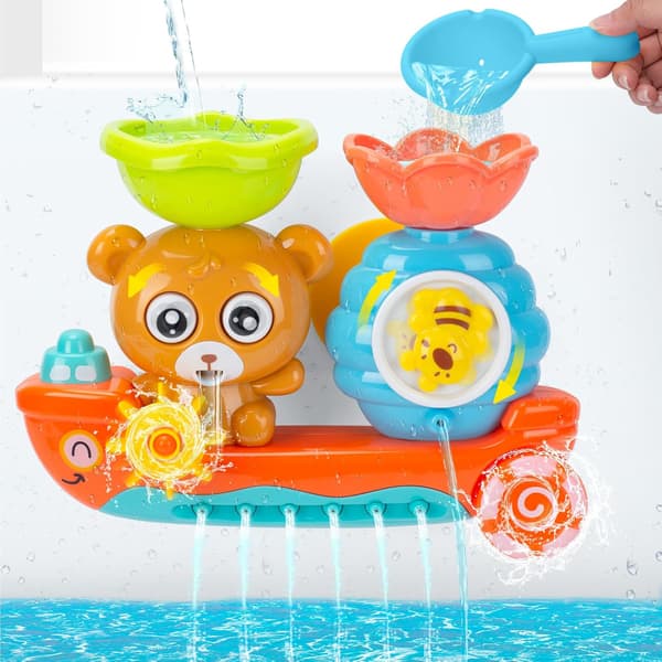 Badelegetøj til børn 1-4+ år, Badelegetøj Ingen batterier nødvendige, Badelegetøj til småbørn med sugekopper, Gave pige dreng