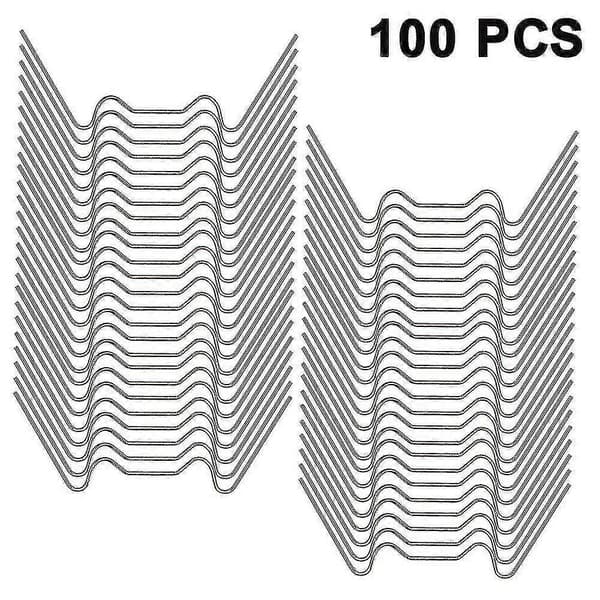 100 stk Rustfrie Glassklips, W Type Drivhusklips, For Drivhus (FMY)