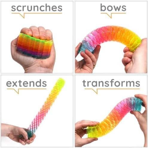 Morf Spring 3D Sensorisk Fidget-leke, Regnbue, Liten Rainbow Rainbow