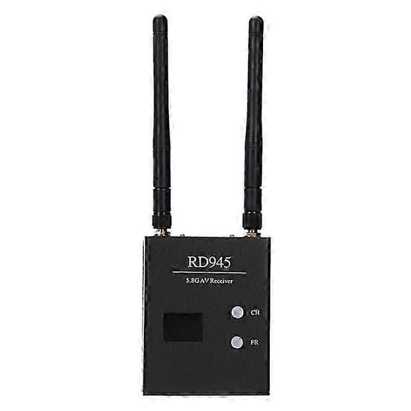 FPV 5.8 GHz 48CH RD945 Diversity-mottaker med A/V- og strømkabler.