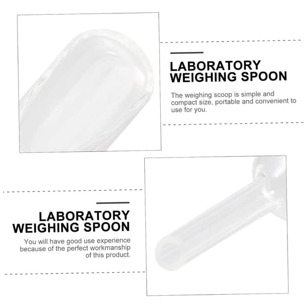 Glass Weighing Scoop, Experiment Spoon, Laboratory Vessel, Versatile Use