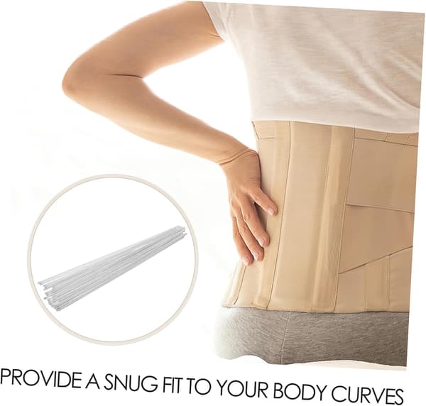 30 stk. metalskruestik korsetben til shapewear støtte sølv 0,5 * 40 cm