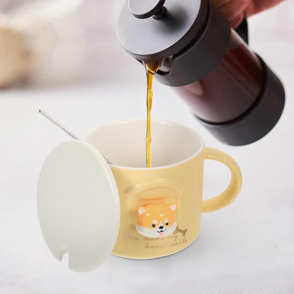 Dog Mom Mug Ceramic Mug for Drinking 1Set Yellow Office Water Cup[DB]
