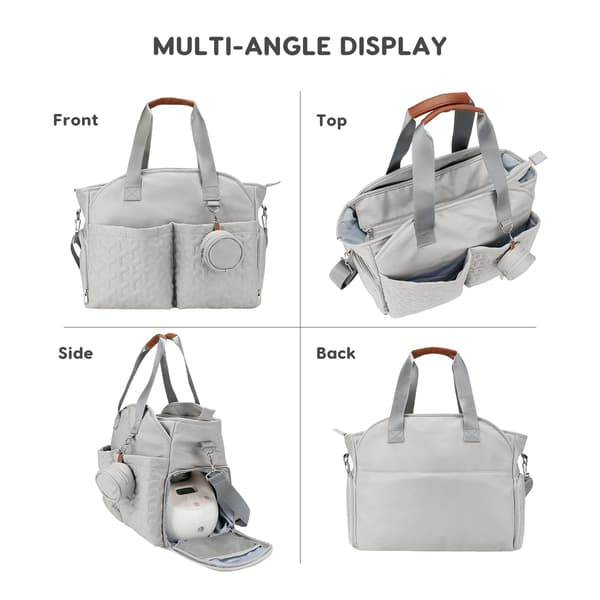 Multifunctional and Stylish Diaper Bag, Large Capacity Waterproof Diaper Tote Shoulder Bag Messenger Bag