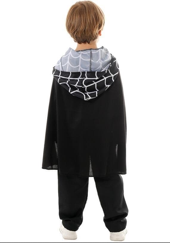 Halloween-romperkjole for jenter og gutter med spindelvevsmønster og lange ermer, gutt, størrelse L boy L