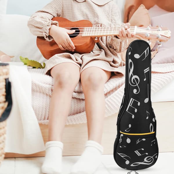 Ukulele Portable Bag Storage Case Holder with Shoulder Straps and Handle, Oxford Cloth Material