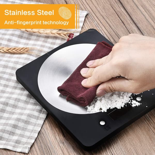 Digital Kitchen Scale, 11lb/5kg Electronic Cooking Scale with LCD Display Stainless Steel Platform Scale Baking & Cooking