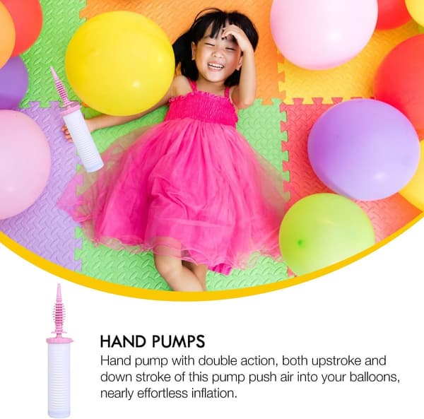 Double Action Hand Pump with Hard Air Pump for Balloons and Exercise, Easy Inflation