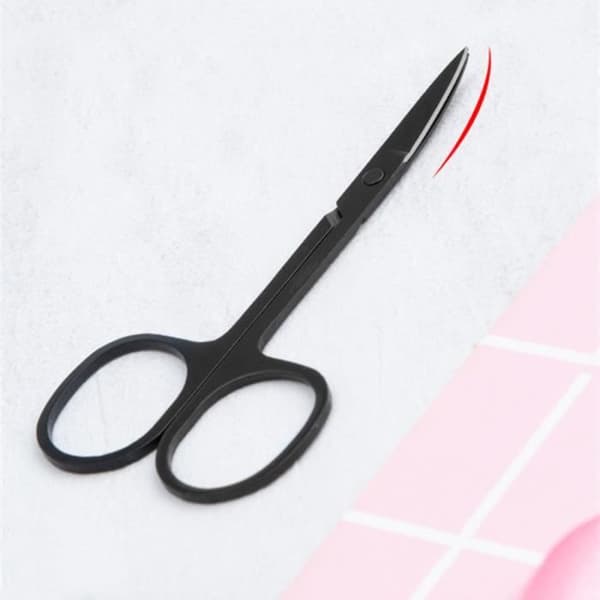 Professional Stainless Steel Eyebrow Tweezers, Eyebrow Kit with Eyebrow Scissors, Eyebrow Brush Set, Black