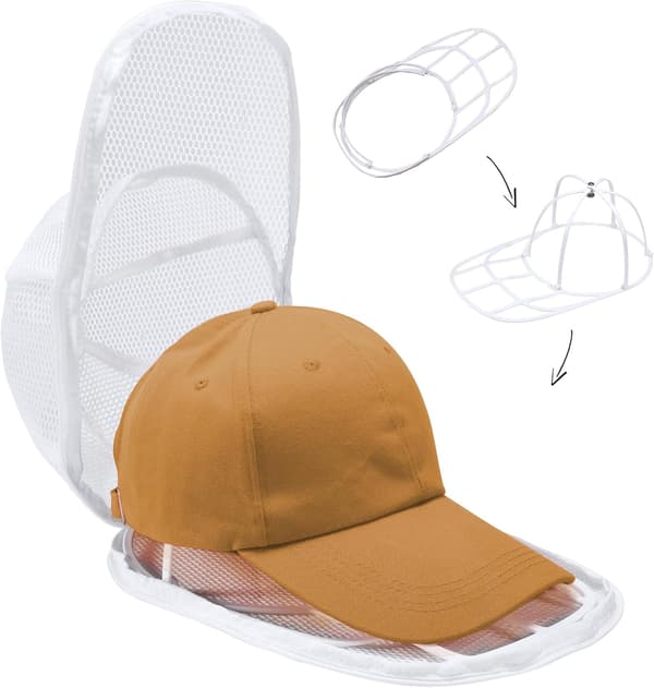 Baseball Cap Washer, Foldable Cap Support, Cap Cleaning Cage for Washing Machine or Dishwasher