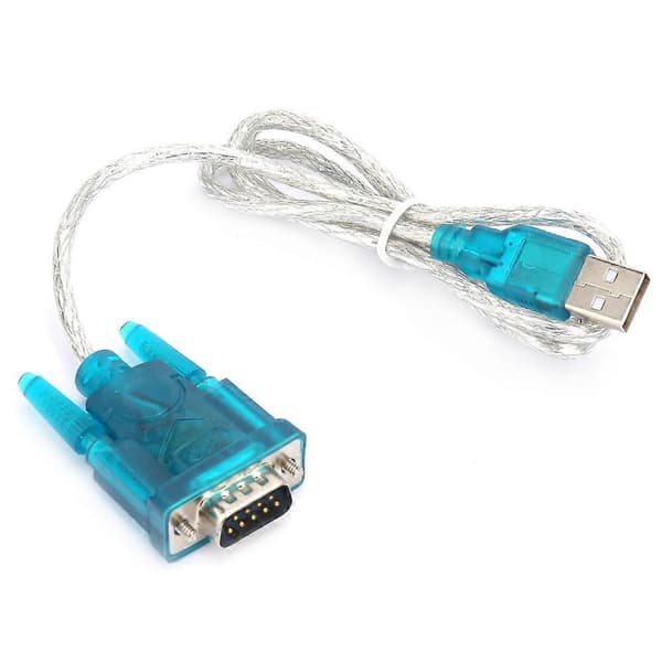 2 stk HL-340 USB til RS232 seriell portadapter 9-pin seriell kabel