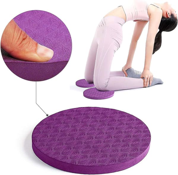 2 stk. yogaknæpuder, yogaknæpude, yogamåtte til knæ, hænder, håndled og albuer