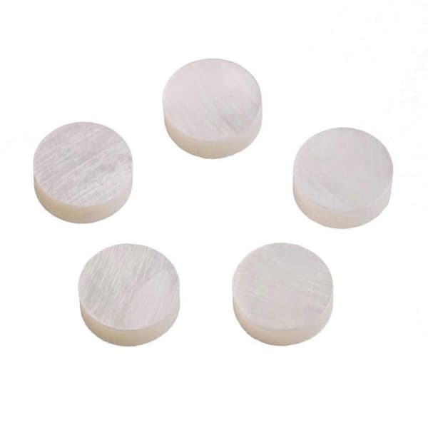 Vita Pärlemorprickar för Bandinlägg 6mm för Gitarrgreppbräda (Paket med 20) (FMY) vit white