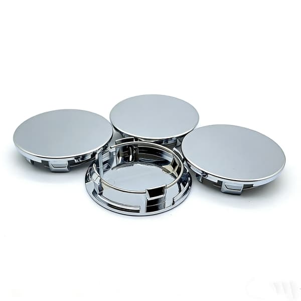 4-pack center caps - wheel hub emblem silver 70 mm (BT) Silver 70mm Silver Silver 70mm Silver